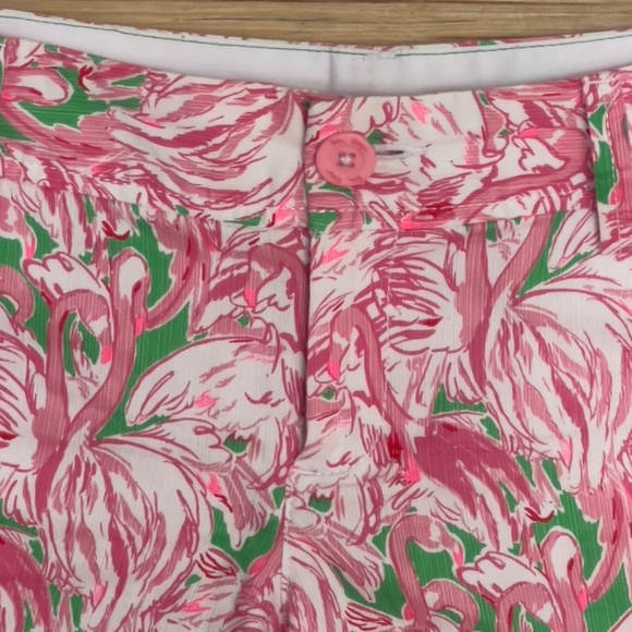 Lilly Pulitzer The Callahan Short women's size 8 Pink Colony Green Flamingo 5" - Picture 4 of 9